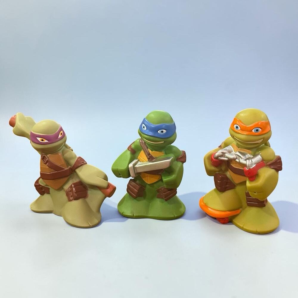 TMNT Half Shell Heroes Bath Squirters Ninja Donatello Leonardo Michelangelo 2014